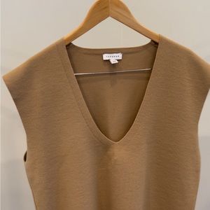 Topshop Brown Sweater Vest